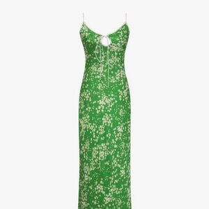 Rumored Green Floral Maxi Dress